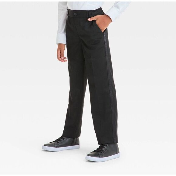 Cat & Jack Other - Cat & Jack Boy’s Suit Tuxedo Pants Size 7 Black Elastic Waistband NWT